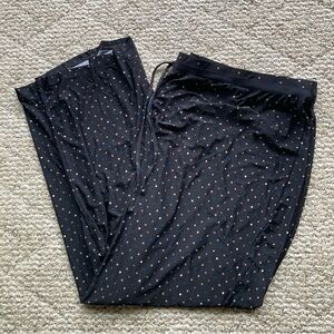 Black & Polkadot Stretchy & Slinky Pajama Pants 2X